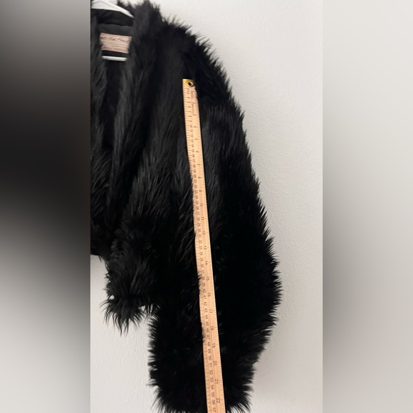 Free People All night black faux fur jacket small - Picture 12 of 13